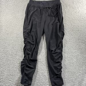 Athleta Attitude Pants Womens 8 Ruched Leg Jogger Pants Fits 30x28 Drawstring